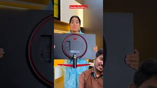 Gaming monitor आ गया 😍 shorts gamingmonitors funny minivlog comedy gamingsetup trending fun [upl. by Flita]