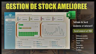 4 Tableau de bord de gestion de stock Edition de la feuille des produits [upl. by Annal196]