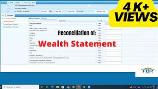 Wealth Statement Reconciliation  FBR Pakistan  Tax Year 2024 [upl. by Pitt]