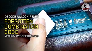 How to Decode Unlock amp Reset Forgotten Combination Locks on Any Suitcase Luggage amp Briefcase [upl. by Enirahtak681]