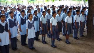 Indian National Anthem quotJana Gana Manaquot  Navyug School Peshwa Road Students at Morning Assembly [upl. by Yralam]