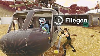 HELIKOPTER fliegen in FORTNITE Alphastein EXTREM verascht 😂😂 [upl. by Eibob387]