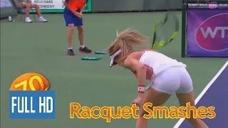 70 Racquet Racket Smashes In Under 4 Minutes  Tennis ATP WTA [upl. by Haelahk]