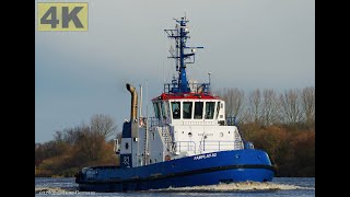 FAIRPLAY 82  Shipspotting Germany 🇩🇪 IMO 9693252 River Weser near City Brake Unterweser  4K VIDEO [upl. by Asreht954]