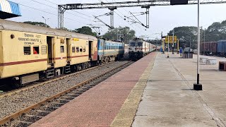 Navjeevan Express Crossing Puri  Tirupati Express With Announcements  Indian Railways [upl. by Eanom]