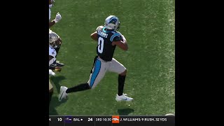 JaTavion Sanders with a spectacular catch for a 46yard Gain vs New Orleans Saints [upl. by Elleinnad]