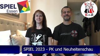 SPIEL 2023 in Essen  PK und Neuheitenschau  Die Brettspieltester [upl. by Ulphia]