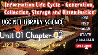 UGC NET library and information science Unit 01 chapter 02 Information life cycle [upl. by Buddy]