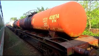 Kapotaksha Express Train passing beside BR Oil tanker at kotchandpur Railway Station [upl. by Darrell798]