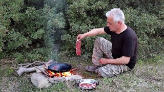 DOĞADA MÜKEMMEL BİR ÇÖKERTME KEBABI NASIL YAPILIR  Odun Ateşinde Yemekler [upl. by Cinda]