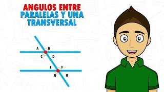 ANGULOS ENTRE PARALELAS Y UNA TRANSVERSAL Super facil  Para principiantes [upl. by Atirehgram]