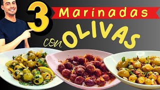 💥Guarda esta receta 💥3 PRESENTACIONES con OLIVAS olivas aceitunas recetas [upl. by Adnirak]