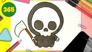 COMO DESENHAR A MORTE KAWAII PASSO A PASSO [upl. by Ayanet]