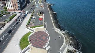 Kirkcaldy drone view Promhigh street sunny day dji drone test DJI Fife [upl. by Okiman]