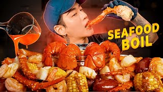 ASMR SEAFOOD BOIL MUKBANG 먹방  COOKING amp EATING SOUNDS  Zach Choi ASMR [upl. by Silsby]