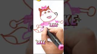 How to draw Wolfoo Lucy  Easy Drawing For Kids shorts drawing wolfoo lucy [upl. by Eatnohs380]