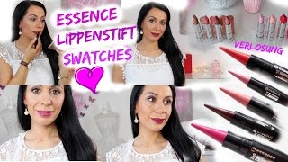 Essence Neuheiten 2016 I Lippenstift Swatches I Lookbook I Verlosung I Rosella Mia [upl. by Thorne595]