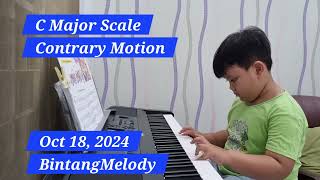 Piano Lesson  C Major Scale Contrary Motion  Shaddai [upl. by Cinomod]