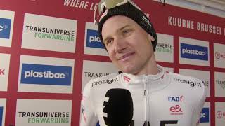 Tim Wellens  Interview at the finish  Kuurne  Bruxelles  Kuurne 2024 [upl. by Gabbie]