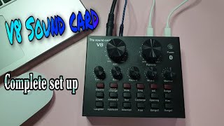 How to use V8 Sound Card  Complete set up and Sound Test [upl. by Fletch]