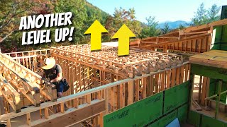 Construction of a MEGA sized Modern Home PT 48  Framing Another Floor [upl. by Griggs]