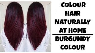 How to colour Hair at home naturally Burgundy or Maroon Colour  Ramsha Sultan [upl. by Artemahs]