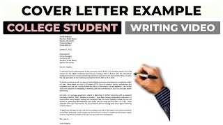 Cover Letter Example For College Student [upl. by Hugibert]