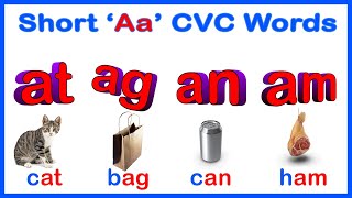 Learn to READ CVC Words  Short A Sound  Letter A Blending  Learning Step By Step [upl. by Nithsa]