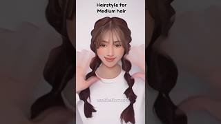 Hairstyle for Medium hair 🎀 hairstyle mediumhair viralshort [upl. by Salaidh979]