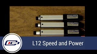 L12 Actuator Speed amp Power  Actuonix Motion Devices [upl. by Roos574]