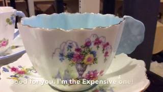 Which Antique Cup Saucer is worth the most Shelley Paragon Foley Part One SAM [upl. by Dragelin]