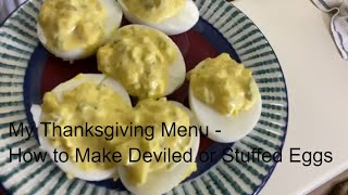 Thanksgiving Short  How to Make Stuffed Eggs [upl. by Amalita]