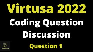 virtusa coding questions and answers  virtusa previous year coding questions  Part 1 [upl. by Annahpos]