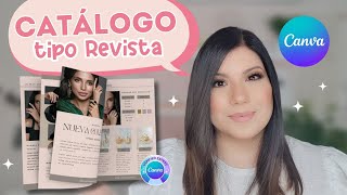 Diseña un CATÁLOGO estilo REVISTA en CANVA 🎁 Te dejo la plantilla [upl. by Leirraj]