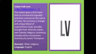 Cuban Folk Lore FULL Audiobook [upl. by Stoat865]