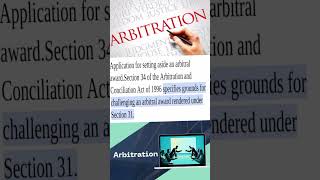 Section 34 of the Arbitration Act  shorts  section34  arbitration  cmlaomol [upl. by Coy]