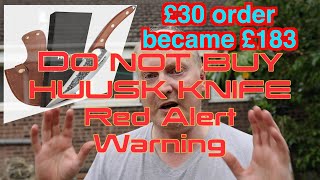 Warning do not buy a huusk knife avoid at all costs Not Japanese knife [upl. by Dave]