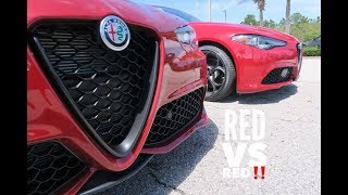 Rosso Competizione vs Rosso Alfa Which Giulia Looks Better [upl. by Cort]