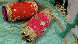 easy way to make bridal mehndi platter with attached dholki [upl. by Mizuki]