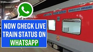 How To Check Train Live Status On WhatsApp Step By Step Guide  Watch Video [upl. by Petua637]