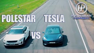 Tesla Model 3 VS Polestar 2 Shootout  Fifth Gear Recharged [upl. by Alahsal681]