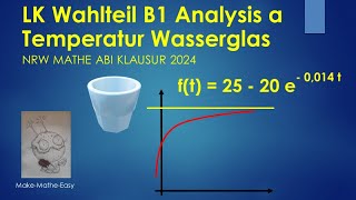 LK Prüfungsteil B1 Analysis Mathe Abi Klausur NRW 2024 Aufgabe a Wasserglas [upl. by Sekyere]