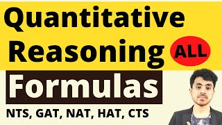 Quantitative Reasoning Formulas  Full Quantitative Reasoning Portion For NTS GAT General  NAT HAT [upl. by Neilson]