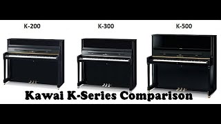 Kawai K200 K300 K500 Comparison [upl. by Idell]