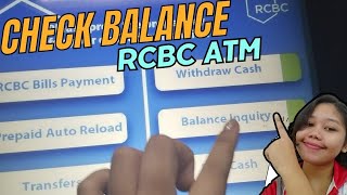 How to Check Balance in RCBC ATM Machine  Balance Inquiry ATM [upl. by Enaelem]