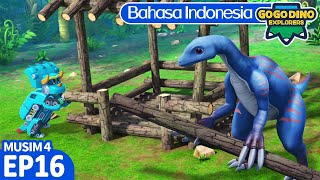 【GOGODINO EXPLORERS II】EP16 Therizinosaurus Berkuku Panjang  Kartun Anak  Lagu  IndonesiaMusim 4 [upl. by Berlinda555]