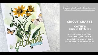 Cricut Crafts  Katies Card Kit 01 [upl. by Enyawal]