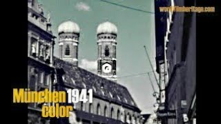 München 1941 color  Munich during WWII  Starnberger See  private footage [upl. by Aiuoqes382]