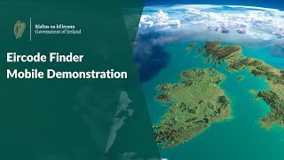 Eircode Finder Mobile Demonstration [upl. by Aliuqahs]