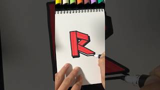 Letter R letterart graffiti tutorial draw foryou [upl. by Hallutama]